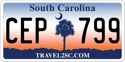 SC license plate CEP799