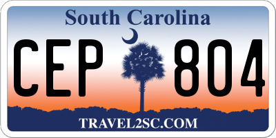 SC license plate CEP804