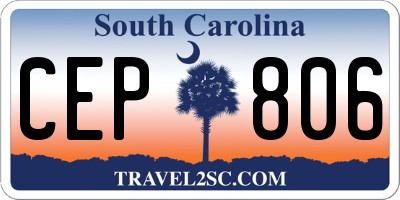 SC license plate CEP806