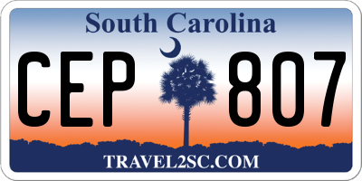 SC license plate CEP807