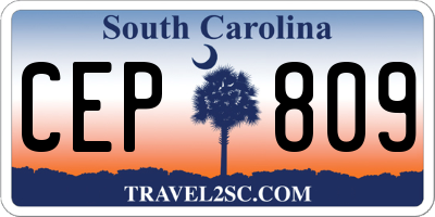 SC license plate CEP809