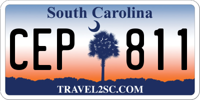 SC license plate CEP811