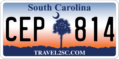 SC license plate CEP814
