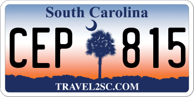 SC license plate CEP815
