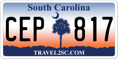 SC license plate CEP817
