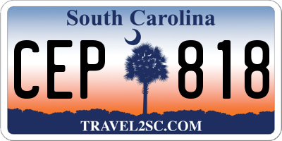 SC license plate CEP818