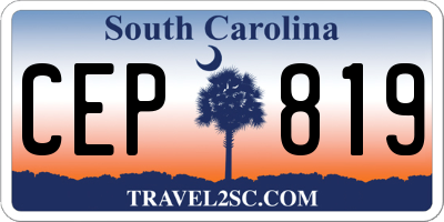 SC license plate CEP819