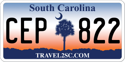 SC license plate CEP822
