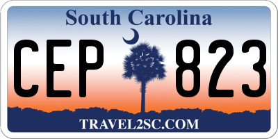 SC license plate CEP823