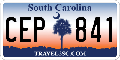 SC license plate CEP841
