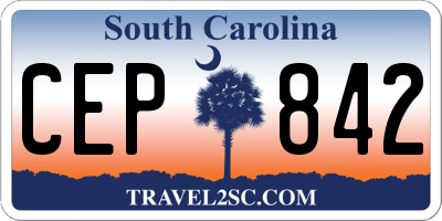 SC license plate CEP842