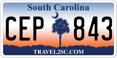 SC license plate CEP843