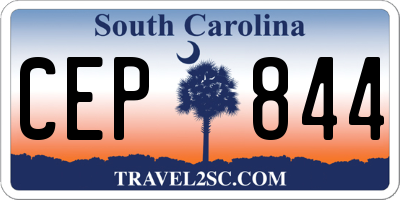 SC license plate CEP844
