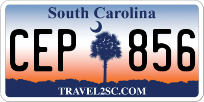 SC license plate CEP856