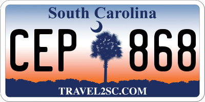 SC license plate CEP868