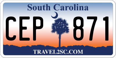 SC license plate CEP871