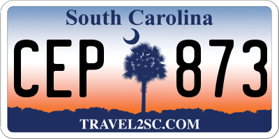 SC license plate CEP873