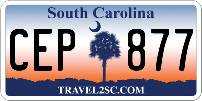 SC license plate CEP877