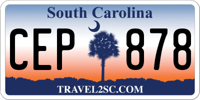 SC license plate CEP878