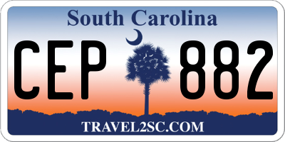SC license plate CEP882