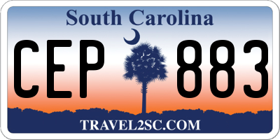 SC license plate CEP883