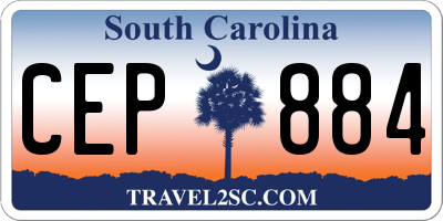 SC license plate CEP884