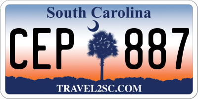 SC license plate CEP887