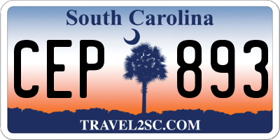 SC license plate CEP893
