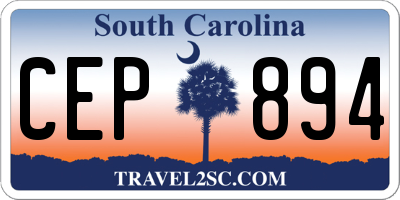 SC license plate CEP894