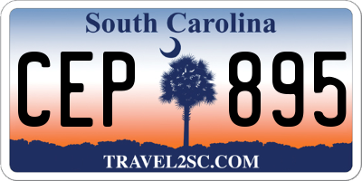 SC license plate CEP895