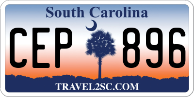 SC license plate CEP896