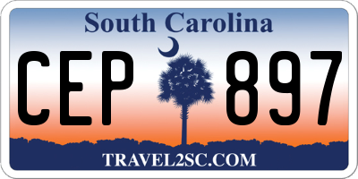 SC license plate CEP897