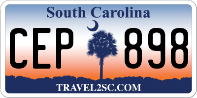 SC license plate CEP898