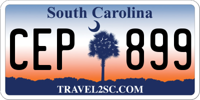 SC license plate CEP899