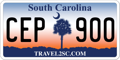 SC license plate CEP900