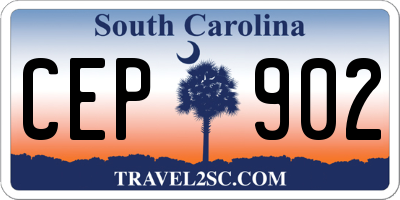 SC license plate CEP902
