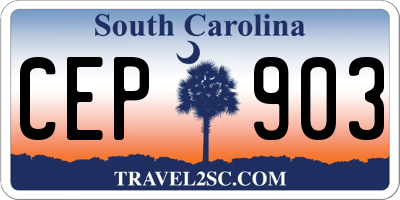 SC license plate CEP903