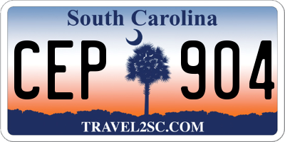SC license plate CEP904