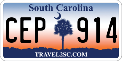 SC license plate CEP914