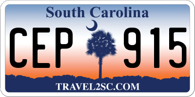 SC license plate CEP915