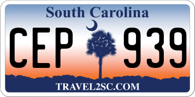 SC license plate CEP939