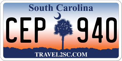 SC license plate CEP940