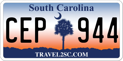 SC license plate CEP944
