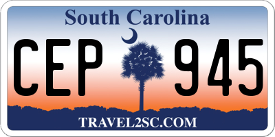 SC license plate CEP945