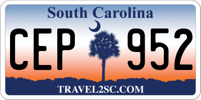 SC license plate CEP952