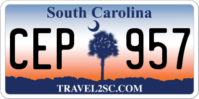 SC license plate CEP957