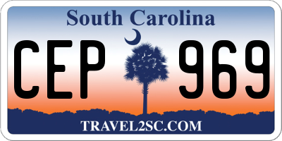 SC license plate CEP969