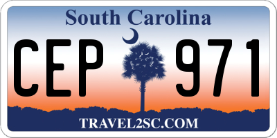 SC license plate CEP971