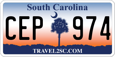 SC license plate CEP974