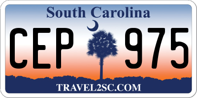 SC license plate CEP975